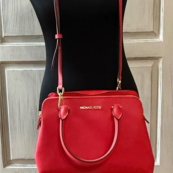Michael Kors Vibrant Red Crossbody Bag - Picture 1 of 10